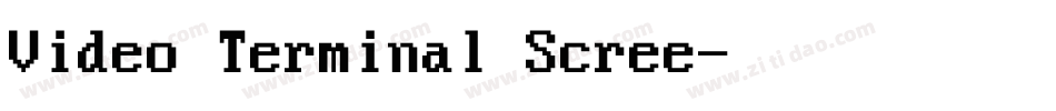 Video Terminal Scree字体转换